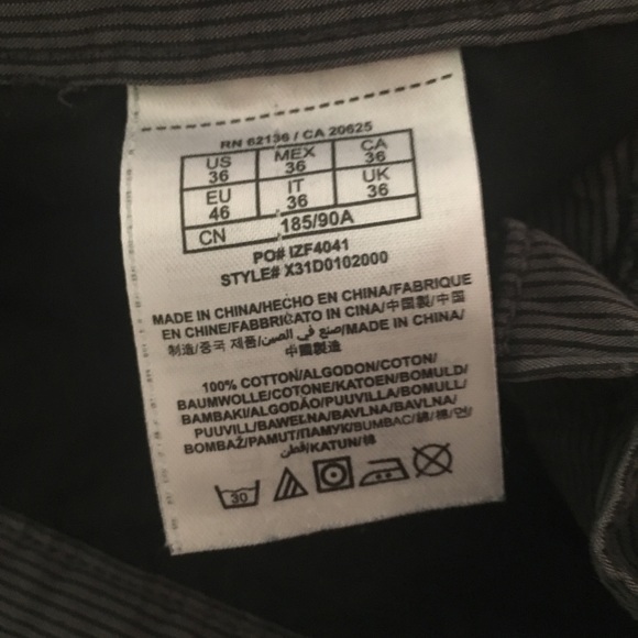 Guess Grey Striped Shorts & Black Belt 36 Waist - Picture 6 of 8